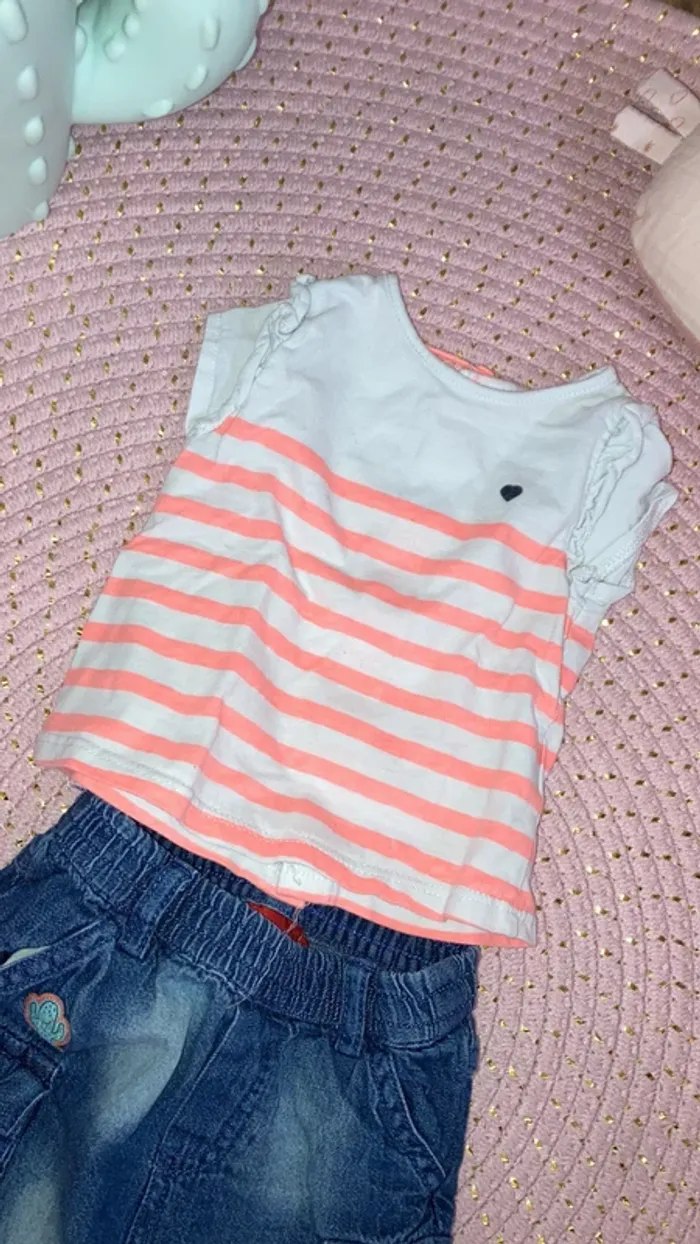 Short tissaia et haut kiabi 3 mois - photo numéro 3