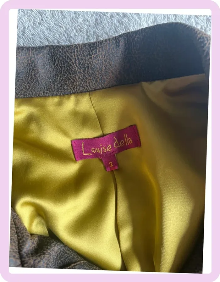 Veste marron et noire Louise Della - Taille 2 (env. 38/40) - photo numéro 4