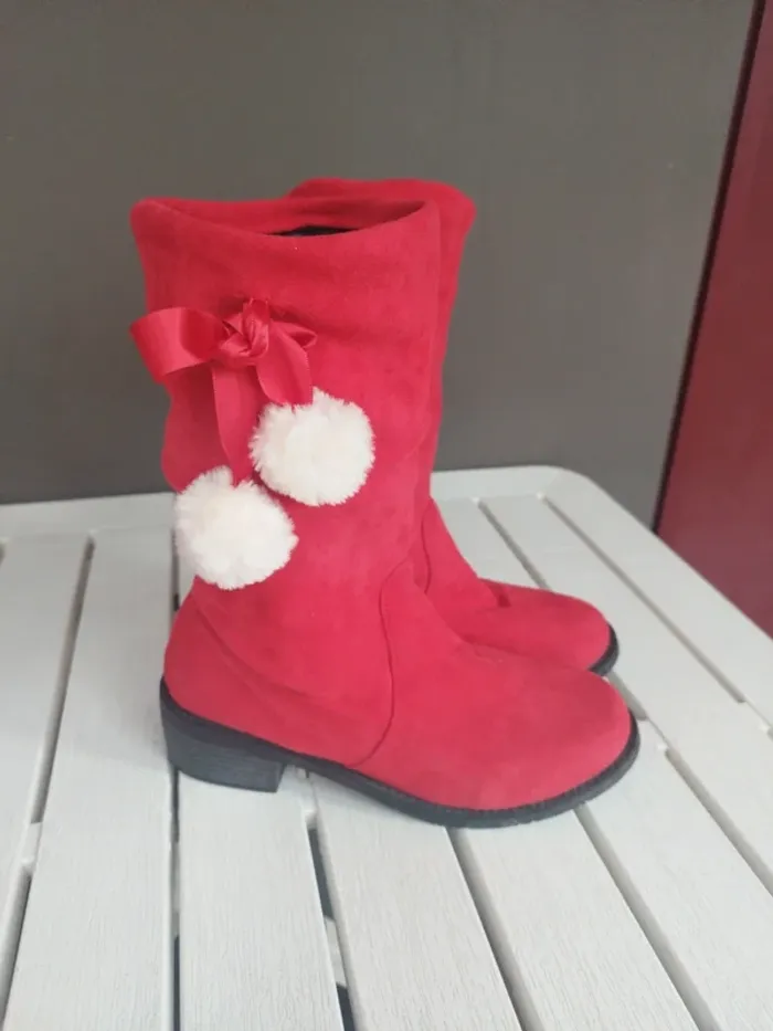 Bottes pompons noël - photo numéro 2