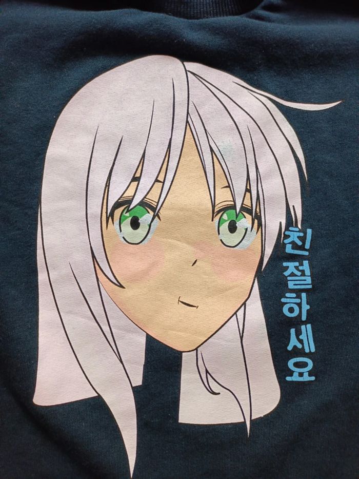 Sweat manga bleu marine 4 ans - photo numéro 2