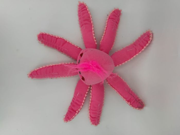 Peluche Pieuvre rose Vintage Russ Berrie - photo numéro 3