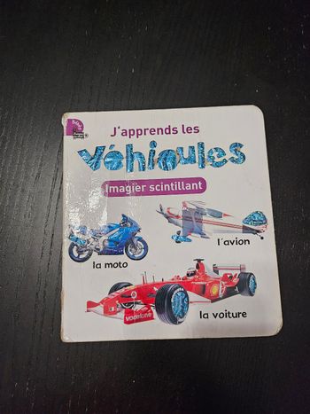 J apprends les véhicules cartonné et scintillant
