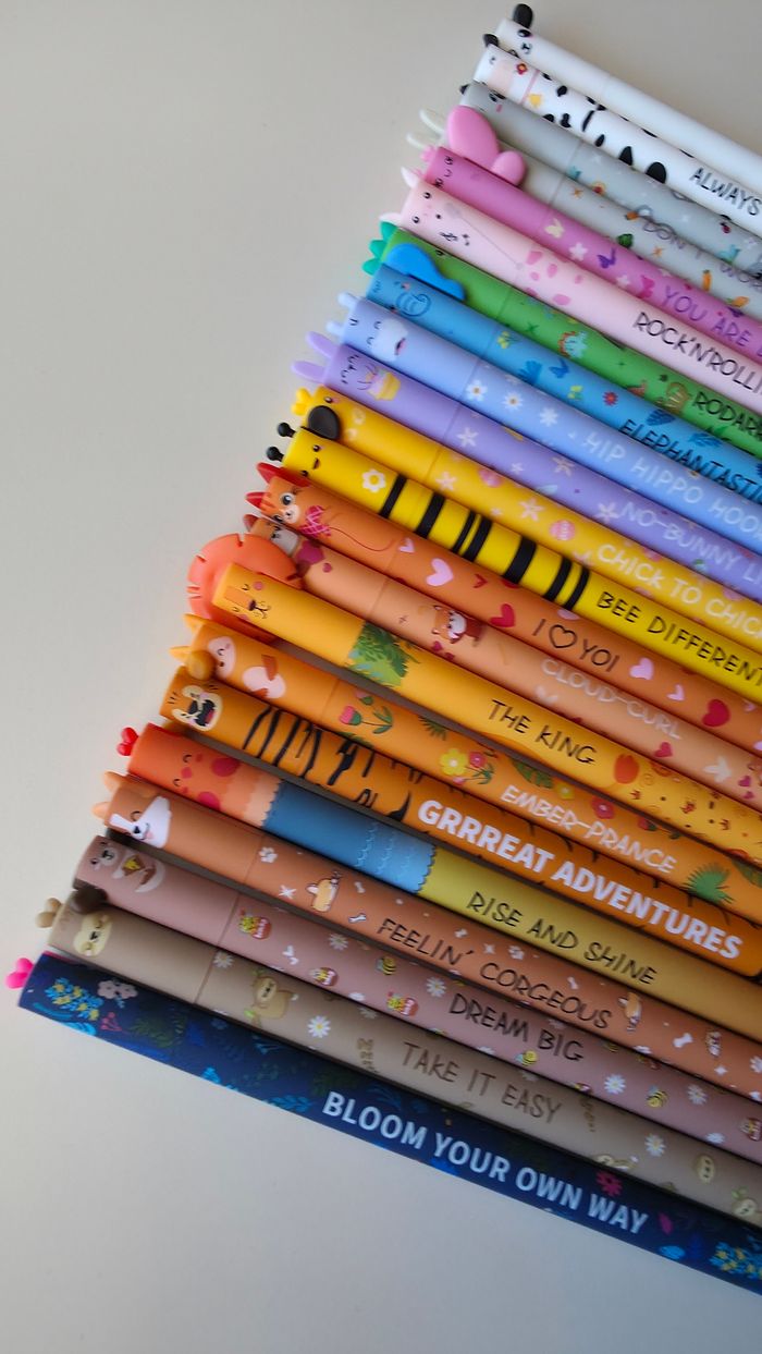 Lot de 22 stylos animaux kawaii type legami - photo numéro 2