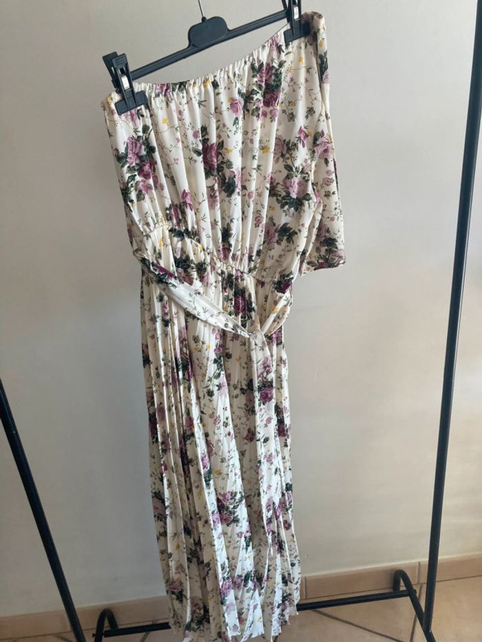 Robe d’été fleurie bandeau 1 épaule