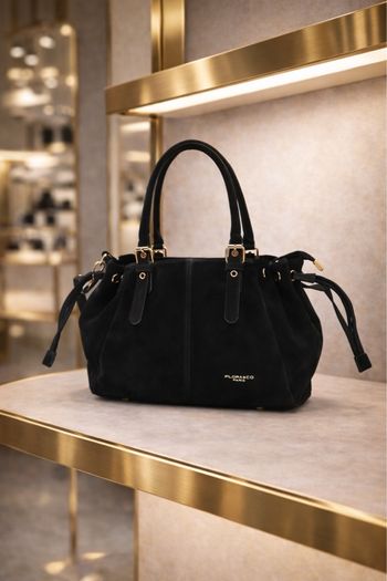 Sac suédine  noir chic multi-poches miniprix