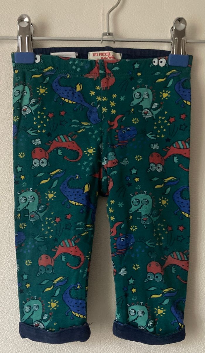 ensemble pantalon et veste zippée imprimé dinosaures rigolos taille 6 mois - photo numéro 5