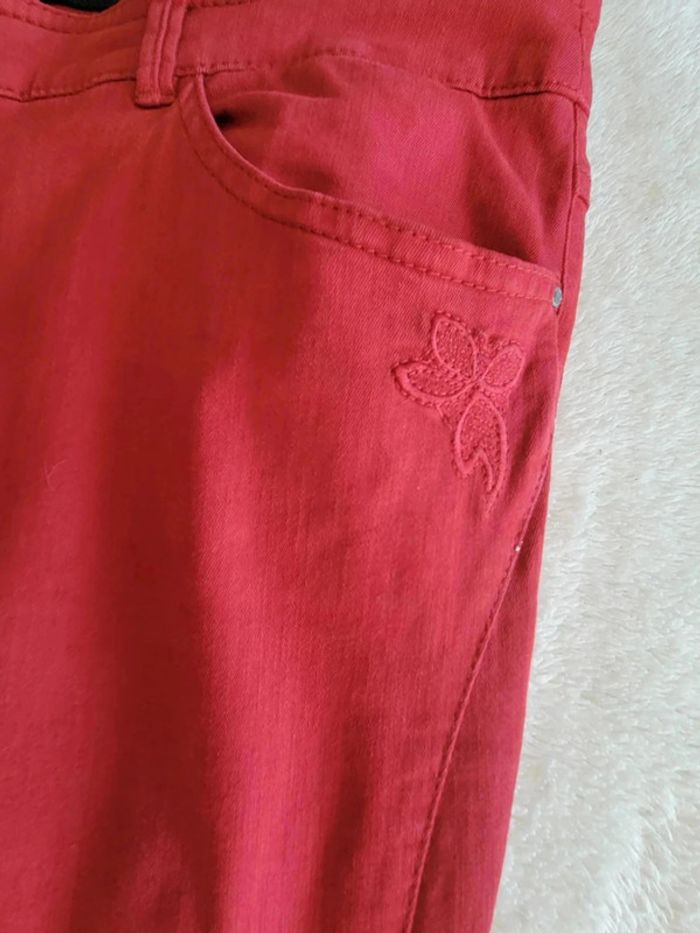 Pantalon Jeans Rouge Femme Gerry Weber – Taille 46 - photo numéro 3