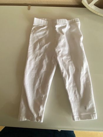 Leggin obaibi blanc taille 18mois