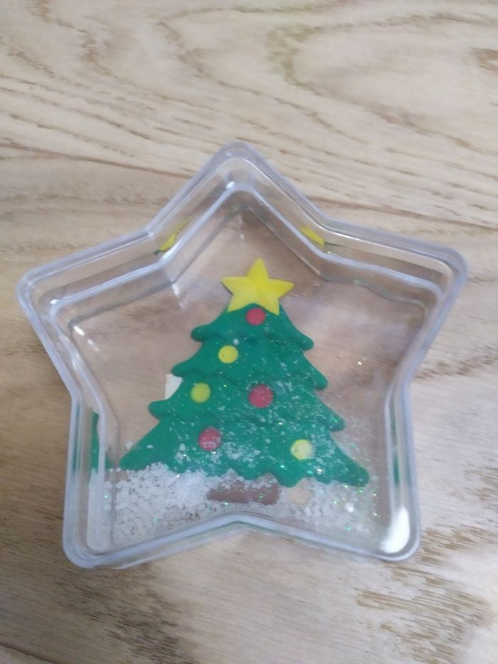 Lot de 4 boules à neige de Noël en forme d'étoile - photo numéro 4