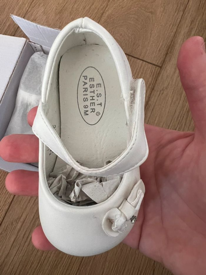 Chaussures cérémonie blanche bébé taille 15 neuf avec etiquette - photo numéro 7
