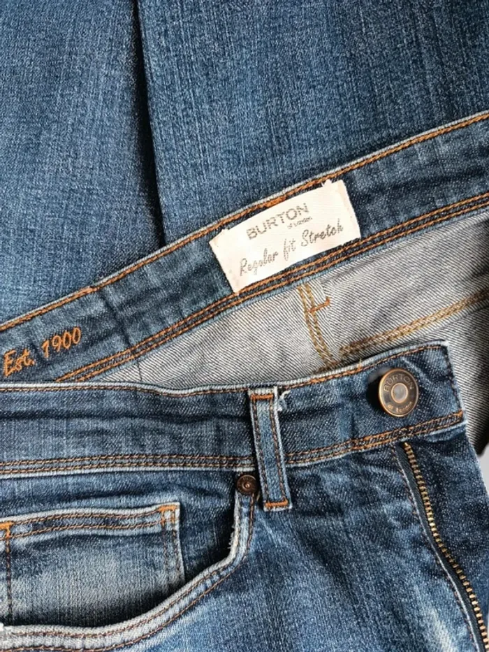 Jean Burton,coupe regular fit ,taille mi-haute,extensible - photo numéro 10