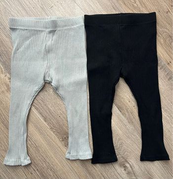 Lot de 2 leggings côtelés