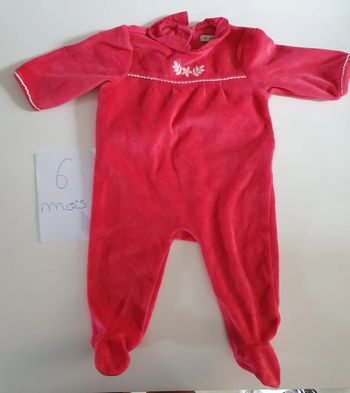 Pyjama velour, 6 mois
