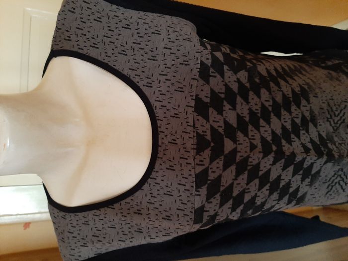 Cream Clothing - Robe ML noir et gris motif fantaisie T40 - photo numéro 3