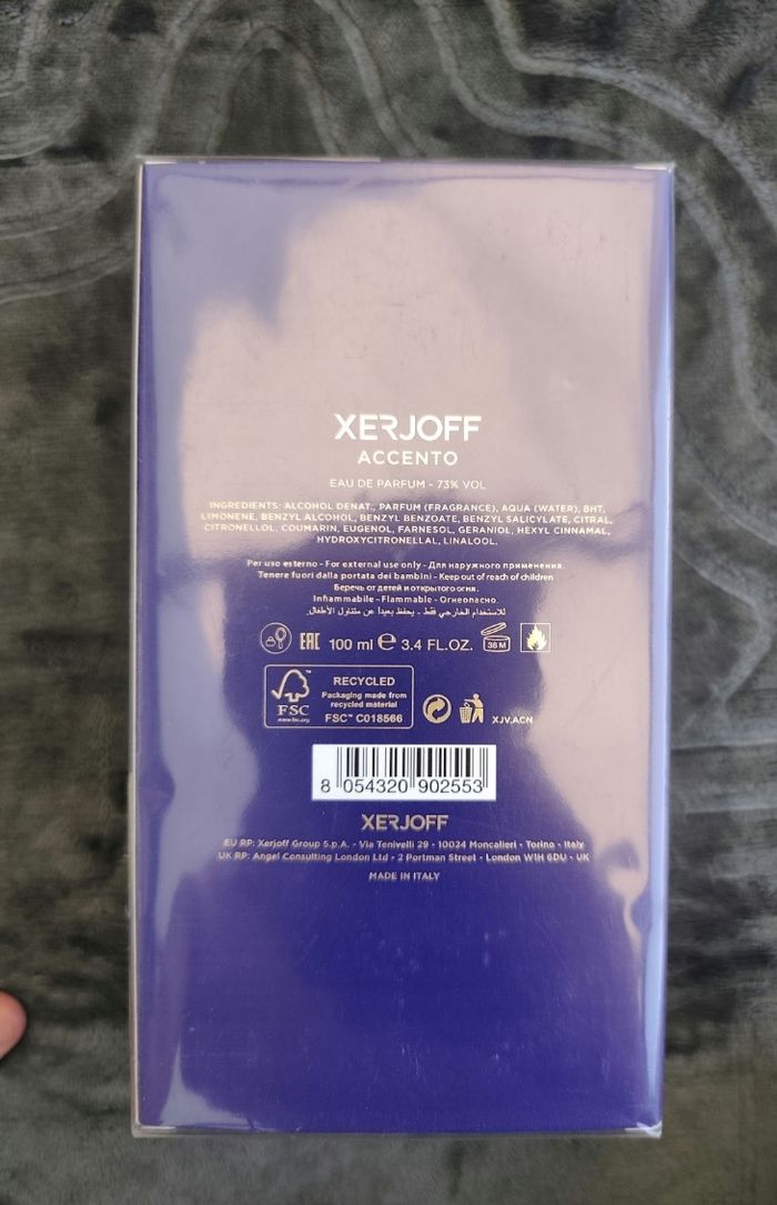 Eau de parfum xerjoff accento 100 ml avec facture - photo numéro 2