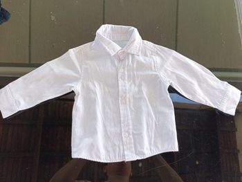 Chemise blanche 9-12 mois