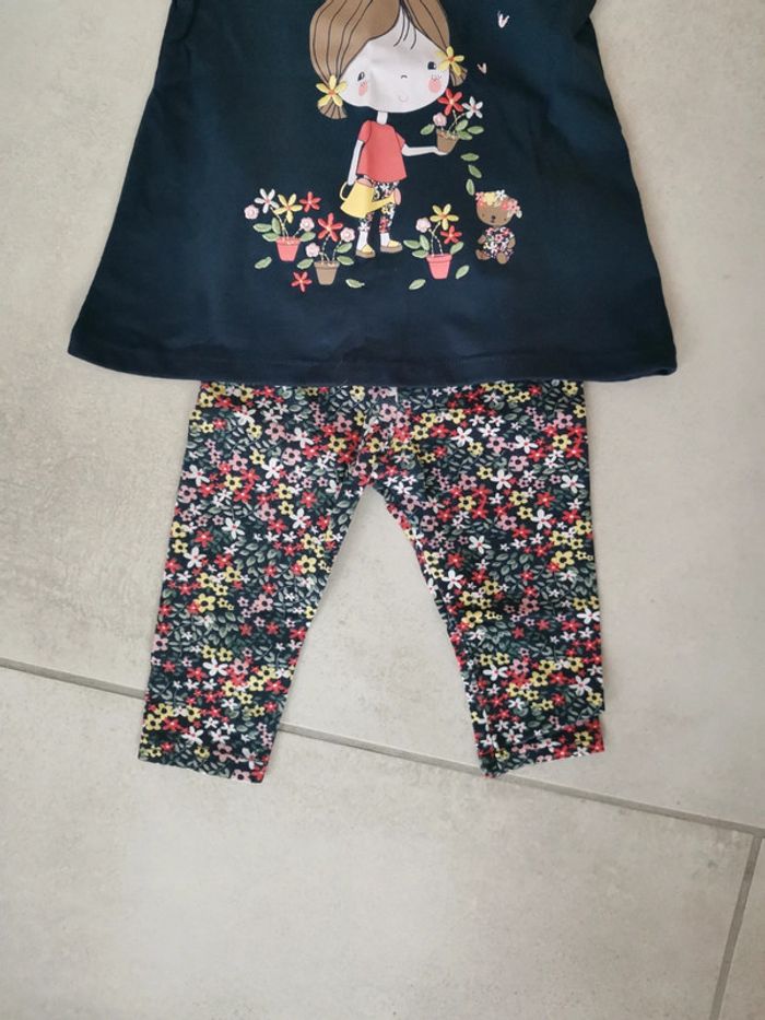 Ensemble bleu fleuri - photo numéro 2