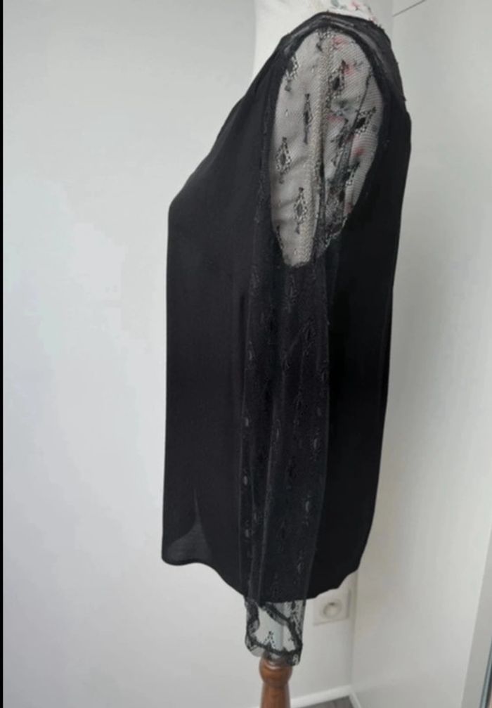 Blouse noire dentelle Naf Naf taille 38 ou M - photo numéro 6