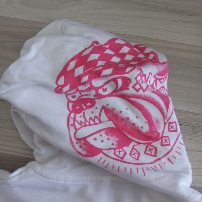 Veste à capuche femme blanc imprimé Ed Hardy taille M - photo numéro 8