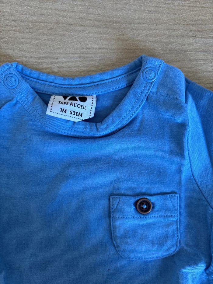 T-shirt bleu Tape à l’œil - photo numéro 2