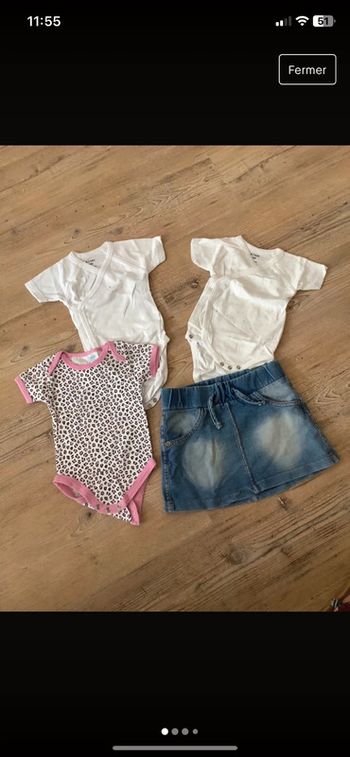 Jupe et bodies 3 mois