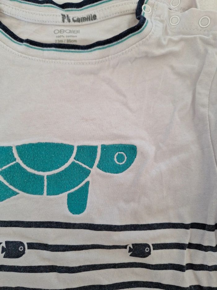 Tee-shirt tortue marinière - photo numéro 6
