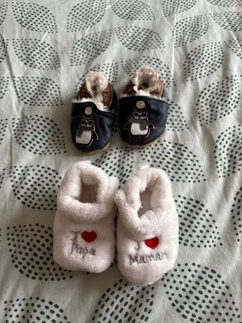 Lot chaussons fourré