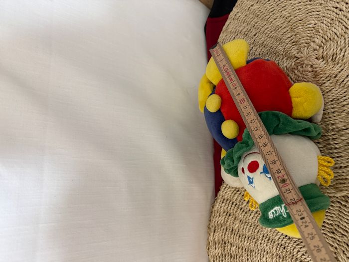 Doudou Peluche CHICCO Clown Bleu Rouge Jaune - photo numéro 4