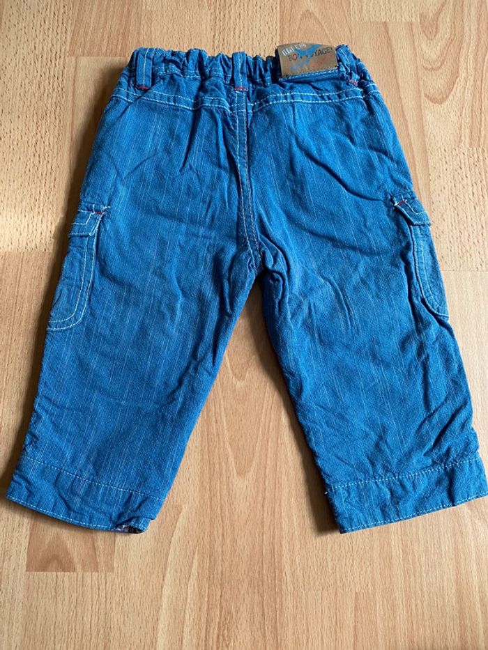 Beau pantalon jean bleu Sergent Major T. 12 mois/74 cm garçon TBE - photo numéro 2