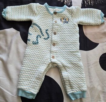 Combinaison en maille fantaisie rayée