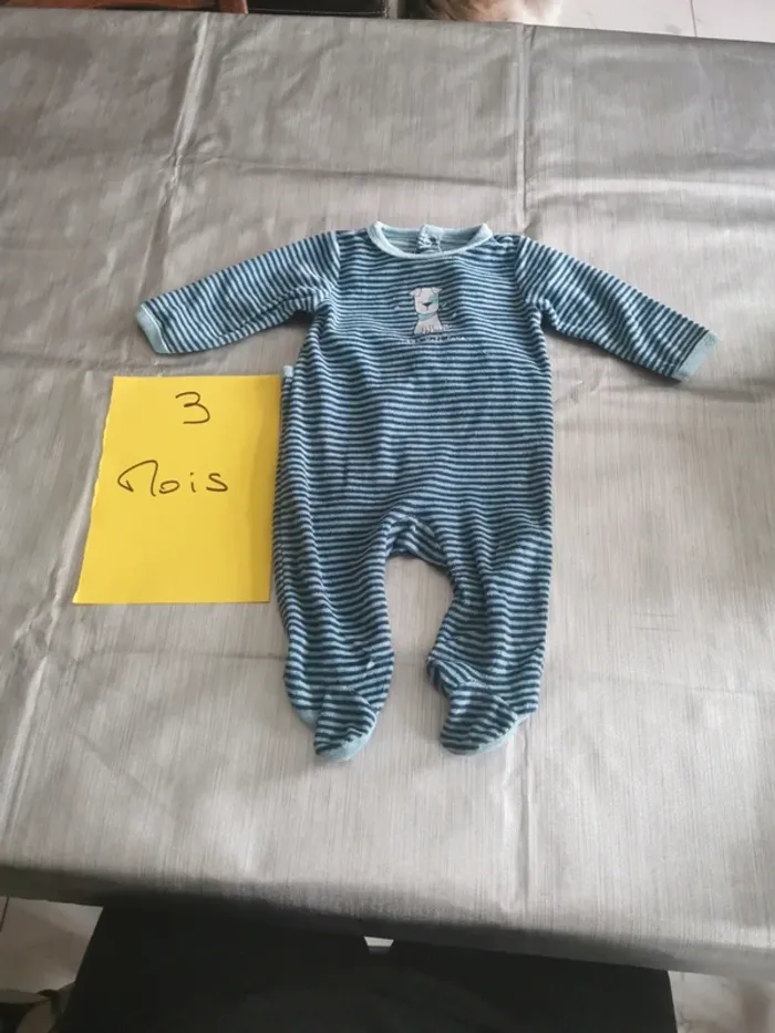Pyjama velours 3 mois