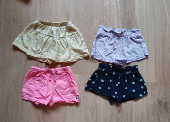 Lot de 3 shorts et 1 jupe culotte