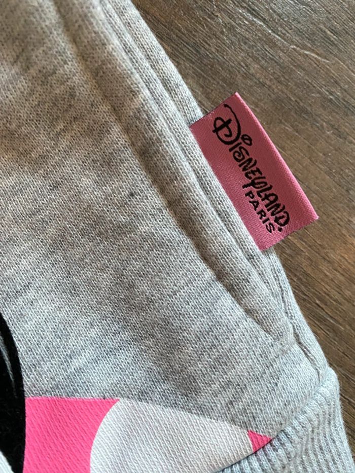 Gilet zippé capuche Minnie Disney 12-18 mois Disneyland gris rose neuf - photo numéro 4
