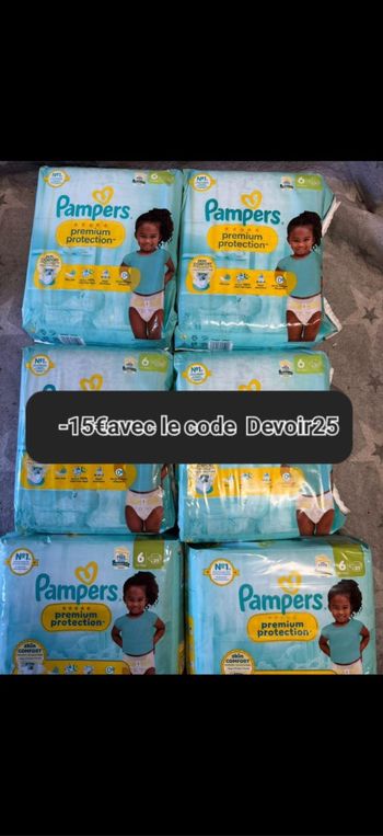 Six pack de couches Pampers taille 6 preuim