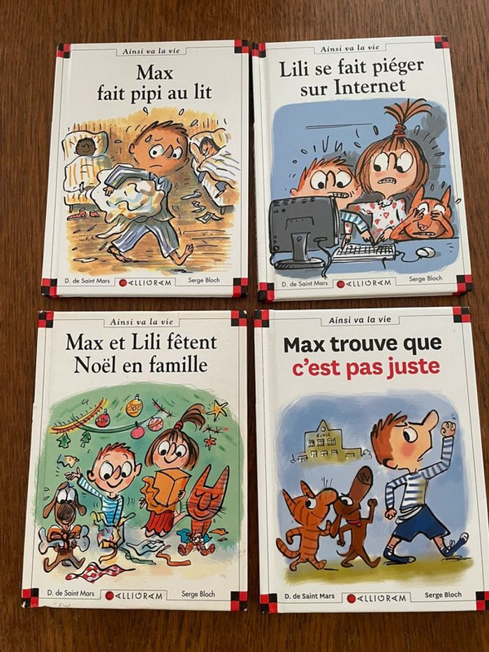 Quatre livres Lili et Max