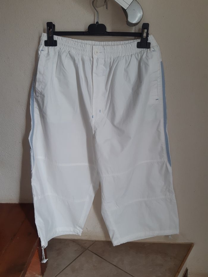 Pantacourt Blanc " Blue Fashion"