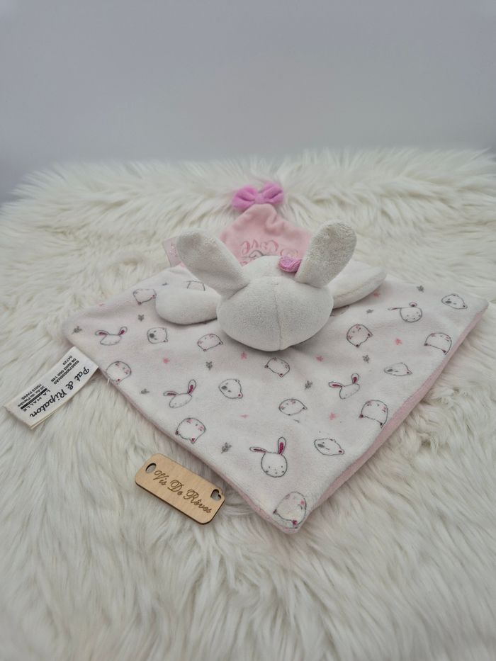 Doudou lapin plat carré My Sweet Love Pat et Ripaton - photo numéro 2