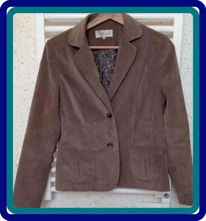 Veste en velours marron Affinités  Taille  38 - photo numéro 2