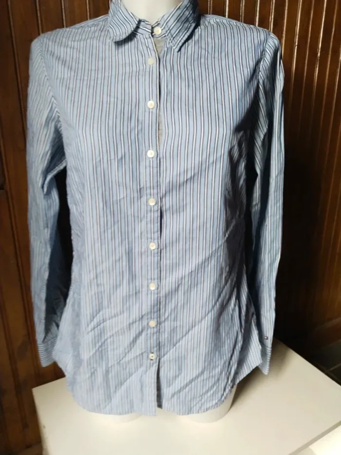 Jolie chemise femme rayée de marque Tommy Hilfiger taille 36 - photo numéro 3