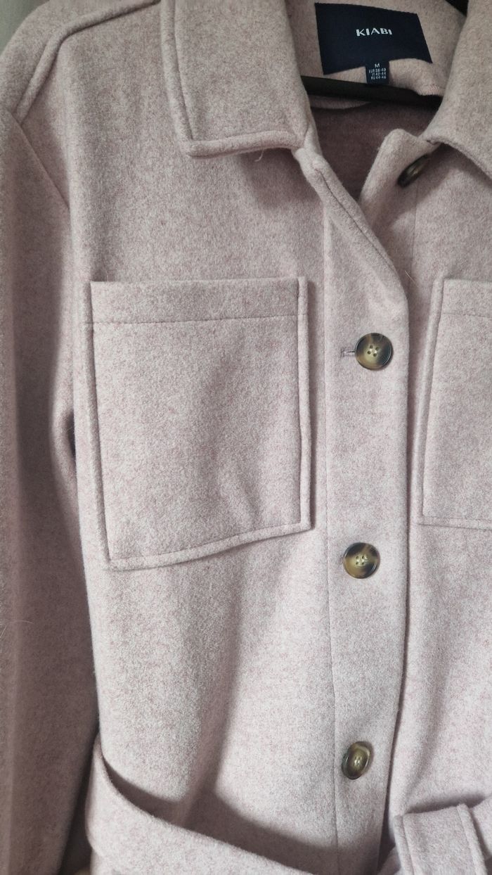 Veste surchemise rose à ceinture Kiabi - photo numéro 2