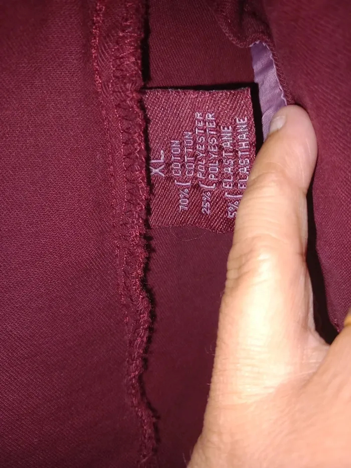 Veste en matière jean bordeaux xl - photo numéro 3