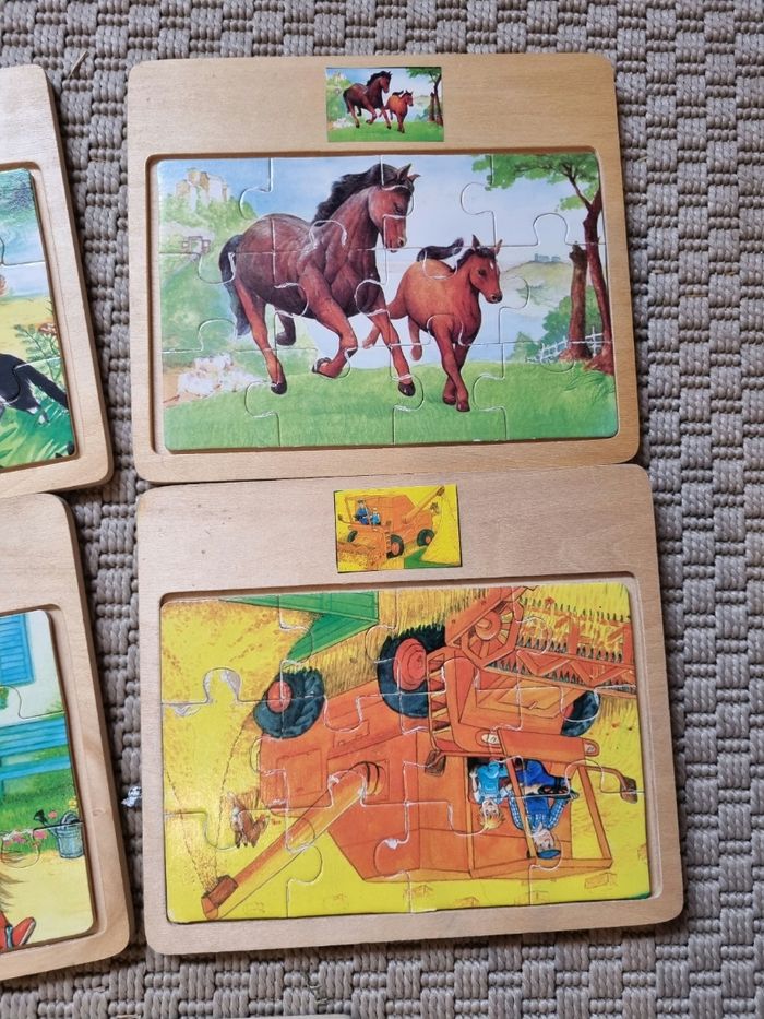 Lot de 5 puzzles bois complet - photo numéro 3