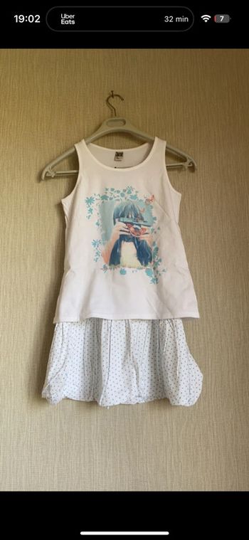 Ensemble tao bleu et blanc 14 ans