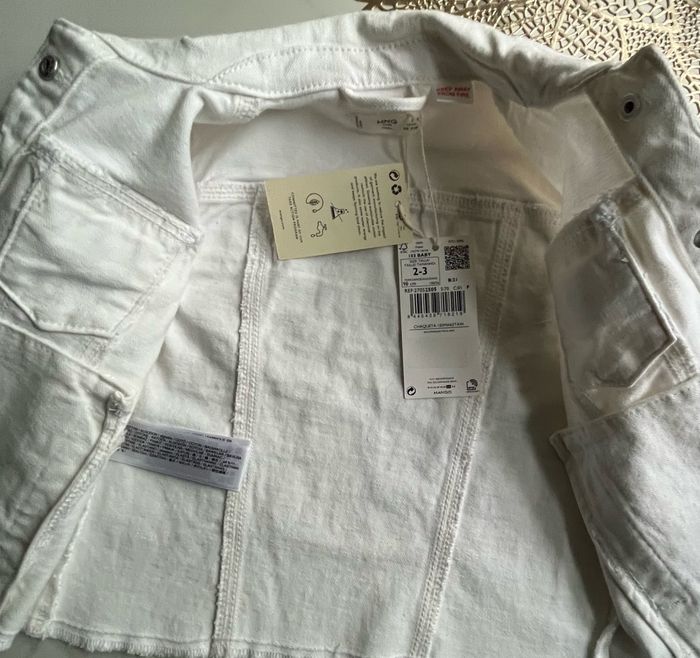 Veste jean blanche pour enfant - photo numéro 2