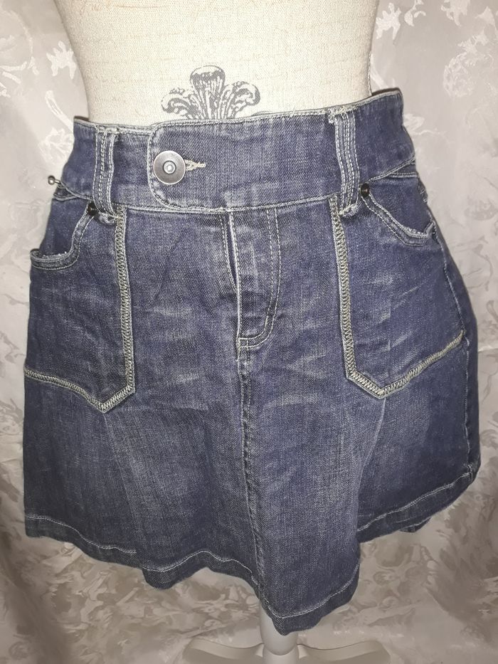 Faby27800 Jupe femme Jean "Camaïeu" Couleur : bleu T 38