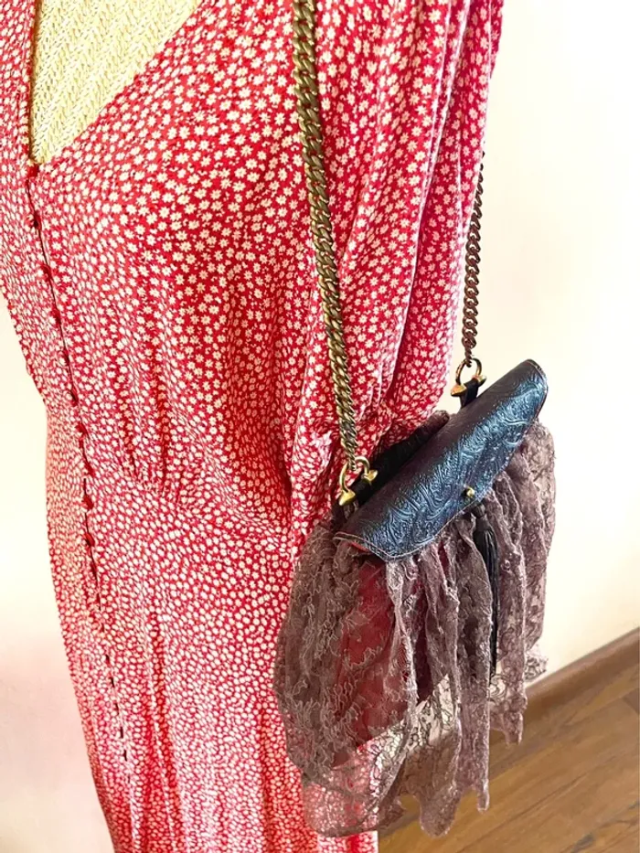 Sac en Cuir avec Dentelle de Calais – Élégance Chic - photo numéro 6