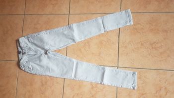 Jeans à pression fille 10 ans crème Kiabi