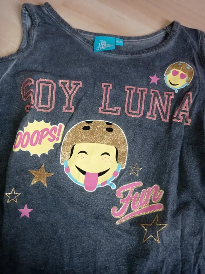 Petit top manche courte bleu soy luna - photo numéro 2
