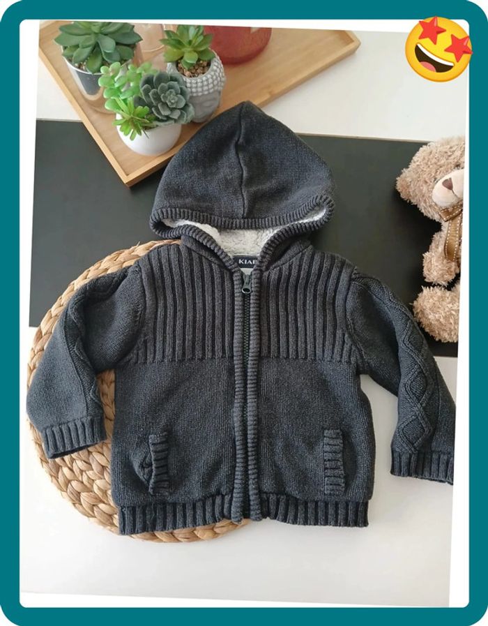 Veste à capuche en laine polaire garçon Taille 18 mois🌿🦊 - photo numéro 5