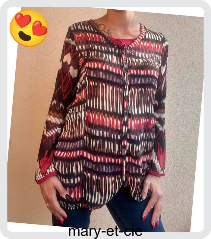 SOLDÉ - Tunique fluide, manches longues, taille 40 - photo numéro 2